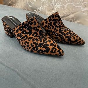 Steve Madden suede Leopard Mules